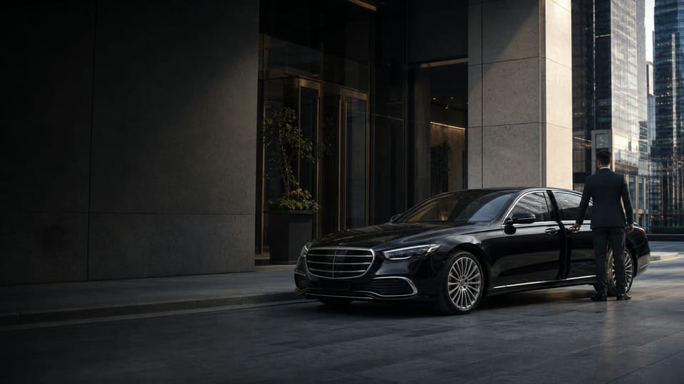 Blackoaks executive sedan outside a Toronto office